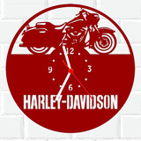 Relógio De Madeira Mdf Parede | Harley Davidson Moto 2 V