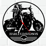 Relógio De Madeira Mdf Parede | Harley Davidson Moto 3 A