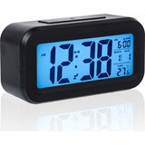 Relógio De Mesa Digital Com Led Despertador Data Temperatura