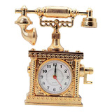 Relógio De Mesa Telefone Vintage Estátua Decoração