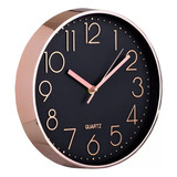 Relógio De Parede Analógico Decorativo Silencioso 25 Cm