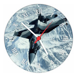Relógio De Parede Avião Aeronave Militar Caça 30 Cm R004