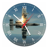 Relógio De Parede Avião Aeronave Militar Quartz 30 Cm R008