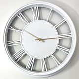 Relógio De Parede Branco Vintage Moderno