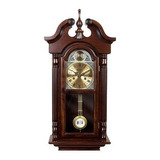 Relógio De Parede Carrilhão Pendulo Madeira Novo Cordas 5355