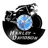 Relógio De Parede Disco Vinil Harley