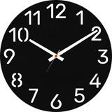 Relógio De Parede Preto Grande 40cm