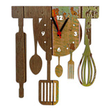 Relógio De Parede Quartzo Bule & Xícara Decorativo