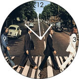 Relógio De Paredes De Vinil Beatles Abbey Road 