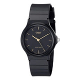 Relógio De Pulso Casio Mq-24 Com Corria De Resina Cor Preto