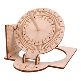 Relógio De Sol Equatorial Diy Modelo Científico De Madeira