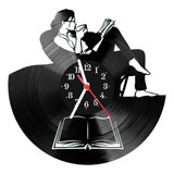 Relógio De Vinil Disco Lp Parede | Leitura Livros