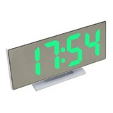 Relogio Despertador De Mesa Espelho Digital Led Espelhado Nf