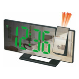 Relógio Despertador Projetor Led Data Temperatura Hora Usb