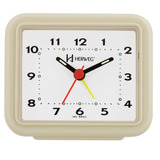 Relogio Despertador Quartz Analogico Quadrado Herweg 2612 Cor Branco