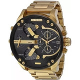 Relógio Diesel Dz7333 Mr.daddy Gold Black 57mm Original +n.f