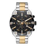 Relógio Diesel Masculino Spiked Bicolor Dz4627b1 P2sk