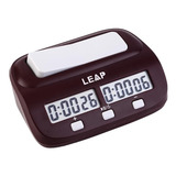 Relógio Digital De Xadrez E Damas Leap Oficial Compacto