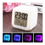 Relógio Digital Despertador Cubo Colorido 7