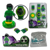 Relógio Digital Infantil Hulk + Mini Boneco Lego