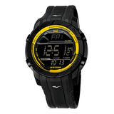 Relógio Digital Masculino Everlast Preto A Prova D'água 100m