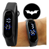 Relogio Digital Prova Dagua Heroi Batman + Bracelete Infanti