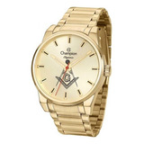Relógio Feminino Champion Maçonaria Cn27590g Dourado
