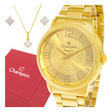 Relógio Feminino Dourado Champion Luxo 1