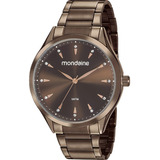 Relógio Feminino Mondaine 53817lpmvme4 Correia Chocolate Bisel Chocolate Fundo Chocolate