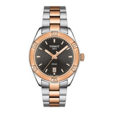 Relógio Feminino Tissot T101.910.22.061.00 Pr100 Chic Cor Da Correia Prateado Cor Do Bisel Rose Cor Do Fundo Preto