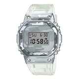 Relógio G-shock Gm-5600scm-1cr Com Pulseira Transparente