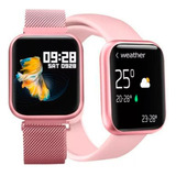 Relógio Inteligente Smartwatch Touch P80 Cor Da Caixa Preto