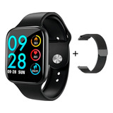 Relógio Inteligente Smartwatch Touch P80 Preto Com 2 Pulseir Desenho Da Pulseira Liso