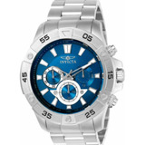 Relógio Invicta 22787 Prata 48mm Fundo Azul Aço Inoxidável