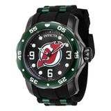 Relógio Invicta Nhl New Jersey Devils Para Homens Com Mostra