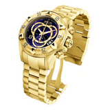 Relógio Invicta Reserve Excursion 6469 Dourado Azul 18k +
