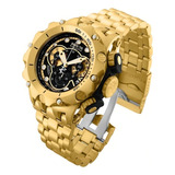 Relógio Invicta Reserve Venon Banhado A Ouro 18k Original Fundo Preto
