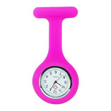 Relógio Lapela Rosa Pink Enfermagem Medico Broche Bolso 