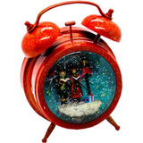 Relógio Luminoso Musical Globo Neve Papai Noel Wincy