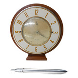 Relogio Madeira Despertado Mesa Raro Não Funcion 15x6cm 530g