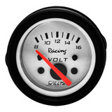 Relógio Manômetro Voltimetro Willtec Branco 8-16v Volts 52mm