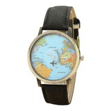 Relógio Mapa Mundi Viajante Avião Presente