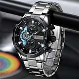 Relógio Masculino Curren 8402 Pulseira Em Aço Inoxidavel