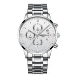 Relógio Masculino De Pulso Nibosi Ni2309 Prateado Original