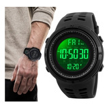 Relógio Masculino Esportivo Digital Luz Led Cronômetro Timer