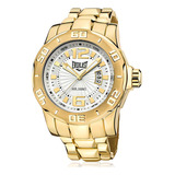 Relógio Masculino Everlast Dourado A Prova D'água 100 M