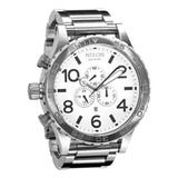 Relógio Masculino Nixon 51-30 Chrono Branco Prata Caixa