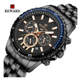 Relógio Masculino Reward Luxury Chronograph Luminous