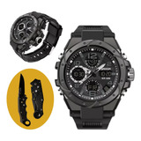 Relógio Masculino Sanda Esportivo 6008 Preto.