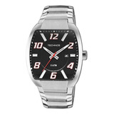Relógio Masculino Technos Skymaster Prateado Cor Da Correia Prata Cor Do Bisel Prata Cor Do Fundo Preto